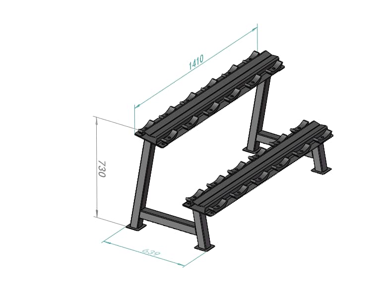 Load image into Gallery viewer, 6 Pair Dumbbell Rack (2 Tier)