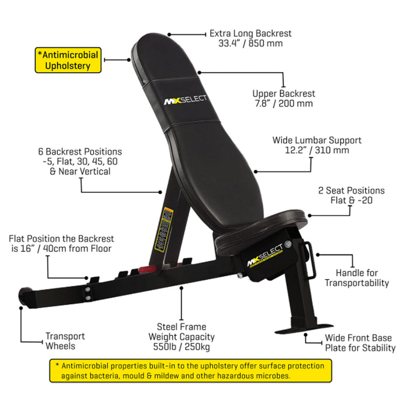 Load image into Gallery viewer, Mx Adjustable Training Bench (Black)