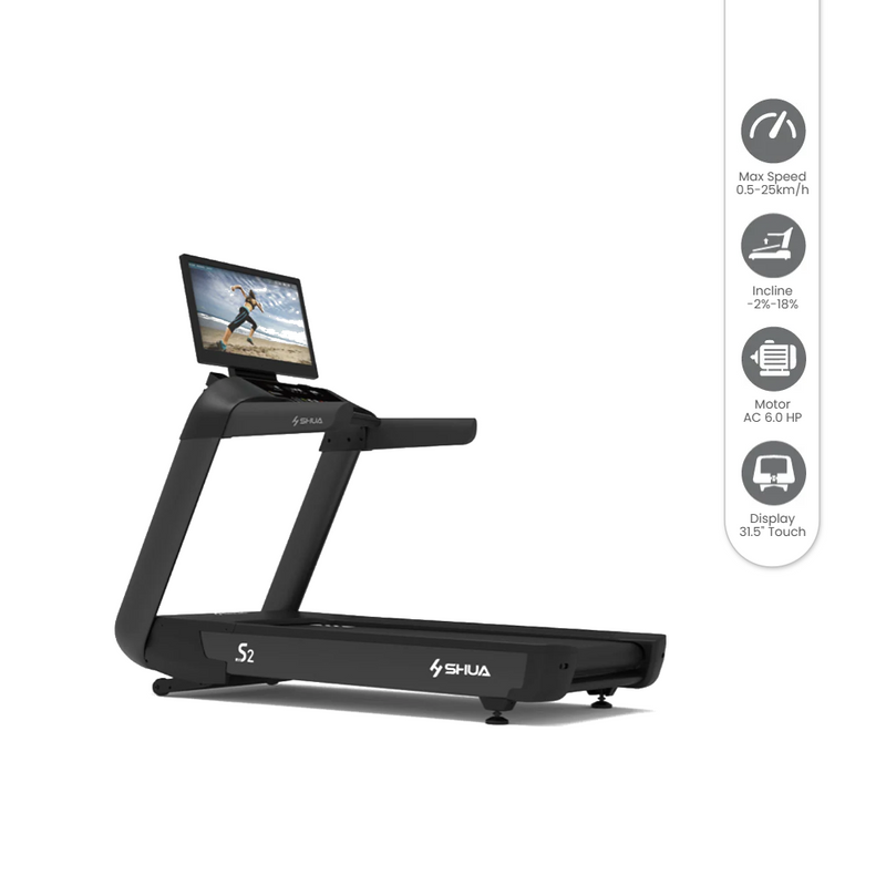 Load image into Gallery viewer, Shua S2 Touch Screen Commercial Treadmill 32in