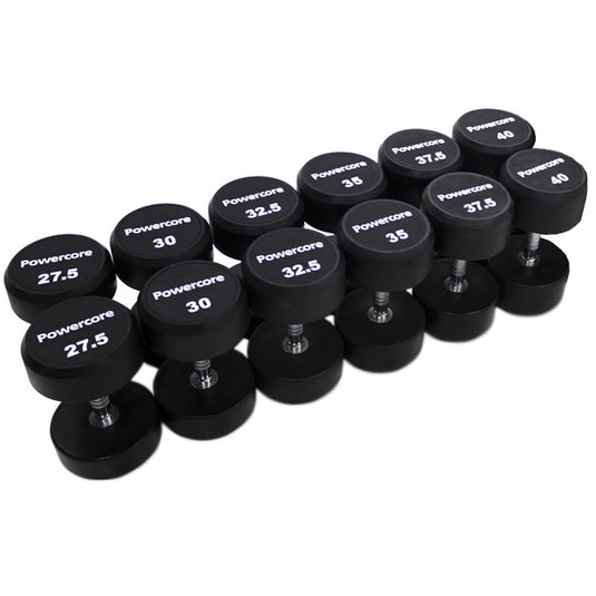 Powercore Round Rubber Dumbbell 50kg