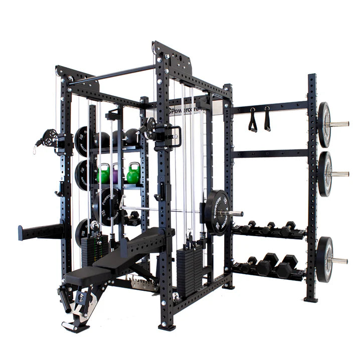 Load image into Gallery viewer, Powercore Stealth Functional Smith Trainer with Storage Rack
