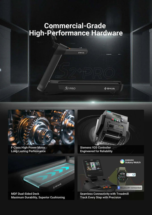 Shua S2+ Pro 32" Touch Screen Commercial Treadmill