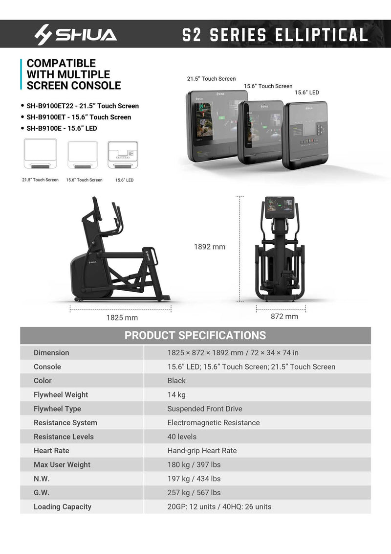 Load image into Gallery viewer, Shua S2 Series Elliptical Trainer
