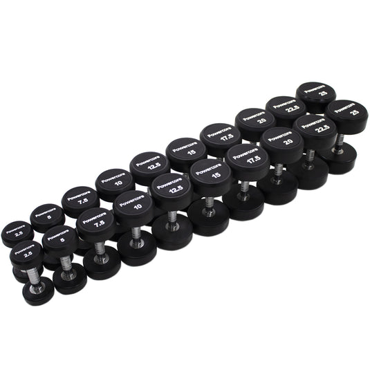 Round Rubber Dumbbells Set (2.5Kg - 25Kg)