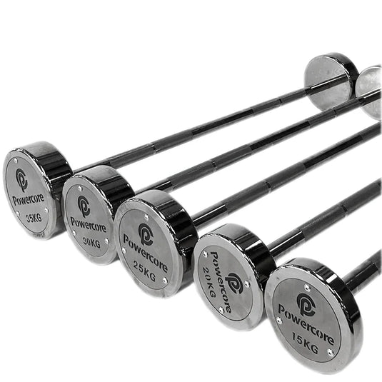 Powercore Fixed Chrome Barbell - Straight 10kg-50kg