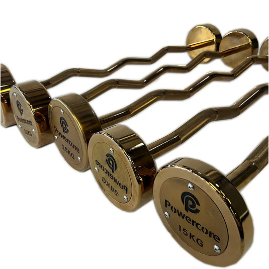 Powercore Gold EZ Barbell Set 10-50kg (Electroplated)