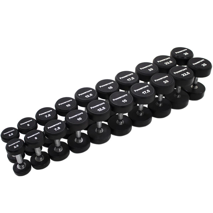 Round Rubber Dumbbells Set (2.5Kg - 30Kg)