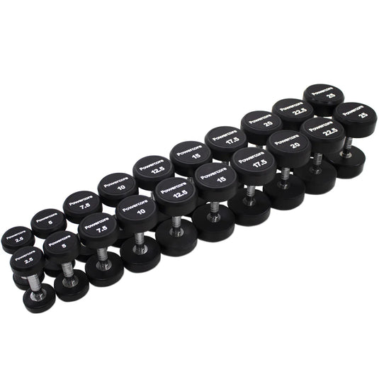 Round Rubber Dumbbells Set (2.5Kg - 30Kg)