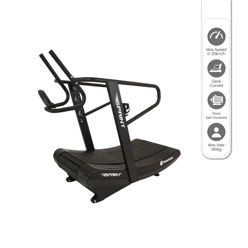 Load image into Gallery viewer, Powercore Sprint Curve Treadmill - Black
