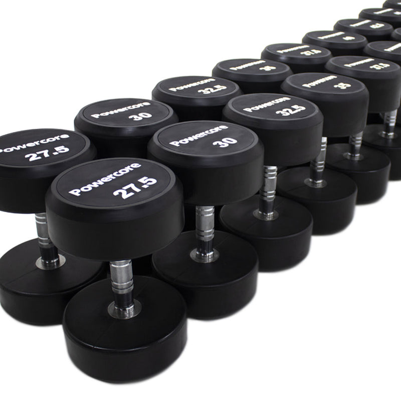 Load image into Gallery viewer, Powercore Rubber Dumbbells Set (27.5kg - 40kg)
