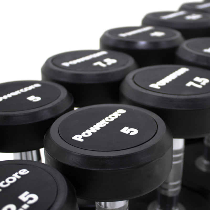 Load image into Gallery viewer, Powercore Rubber Dumbbells Set (2.5kg - 25kg)
